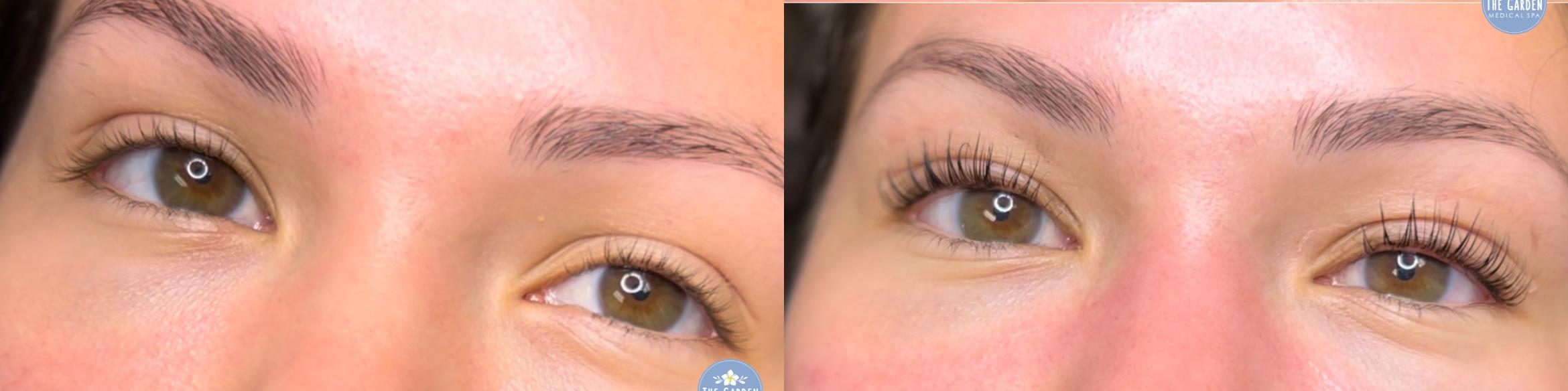 Before & After Lash Lift Client #40 Front View in Tampa Bay, North Palm Beach, FL